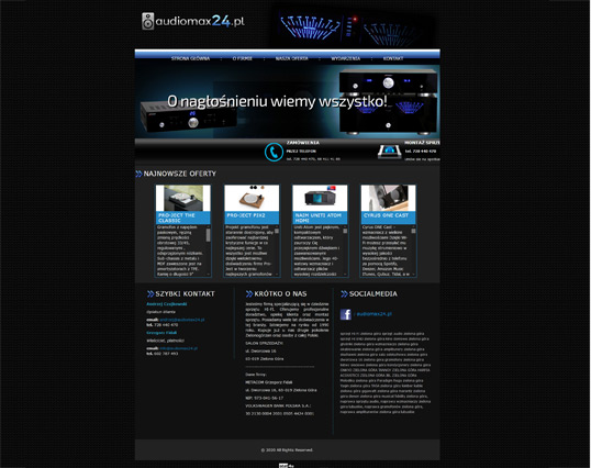Zrzut ekranu Audiomax24.pl